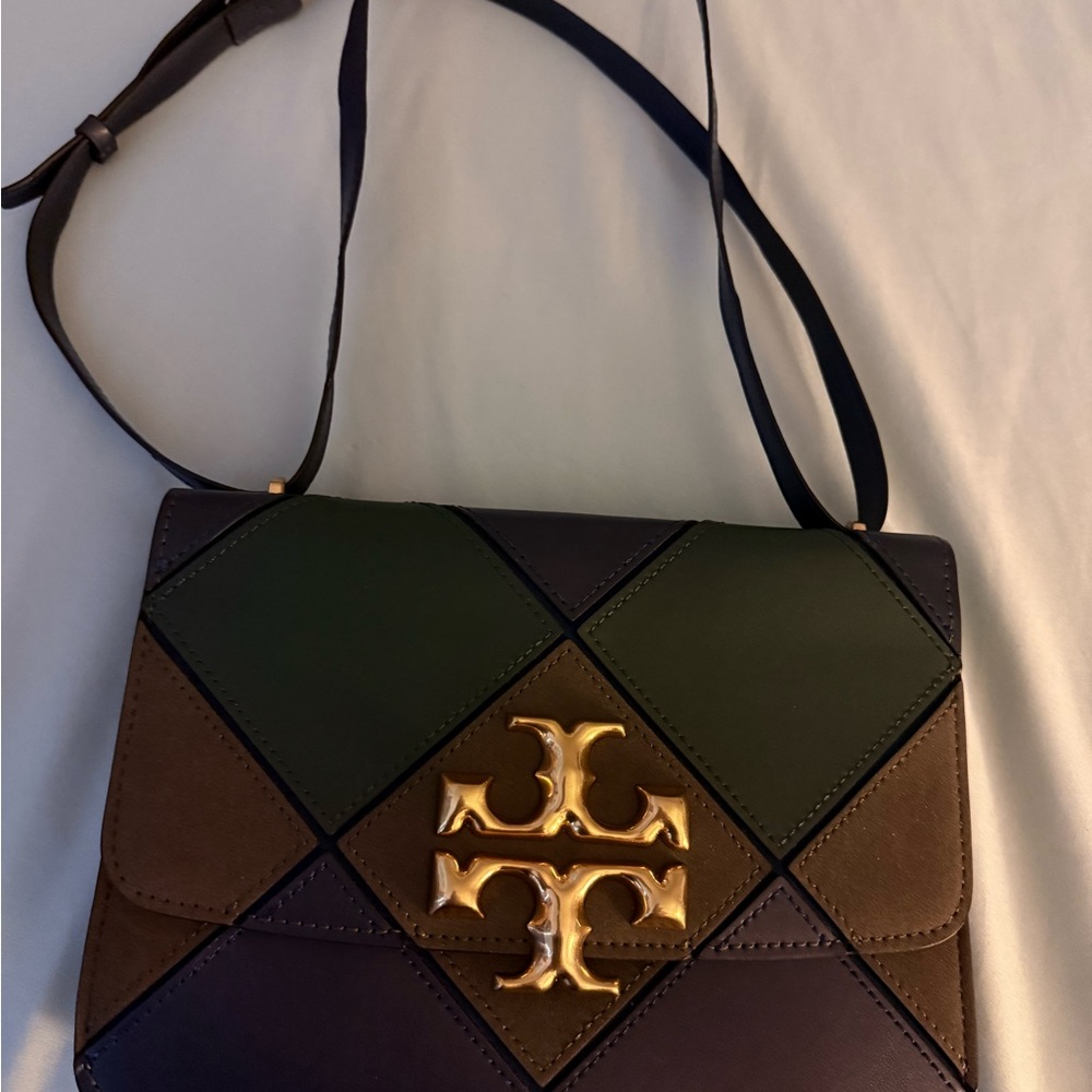 Tory Burch Green and Brown Crossbody Bag